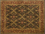 Turkish Knotted Istanbul Annabell Tan/Brown Wool Rug - 8'11'' x 12'2''