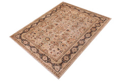 handmade Traditional Lahore Lt. Gray Black Hand Knotted RECTANGLE 100% WOOL area rug 9'X12'
