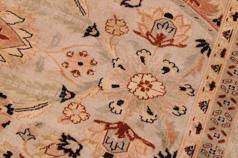 handmade Traditional Lahore Lt. Gray Black Hand Knotted RECTANGLE 100% WOOL area rug 9' x 12'