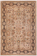 handmade Traditional Lahore Lt. Gray Black Hand Knotted RECTANGLE 100% WOOL area rug 9'X12'