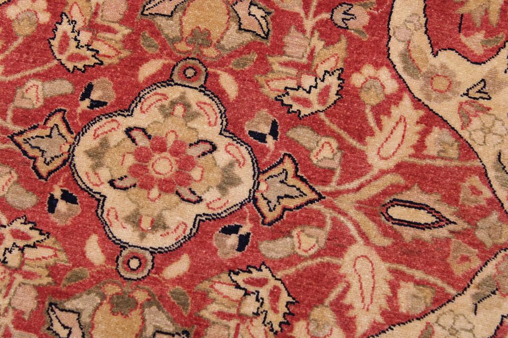 handmade Traditional Lahore Rust Tan Hand Knotted RECTANGLE 100% WOOL area rug 9'X12'