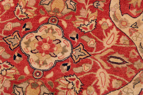 handmade Transitional Lahore Rust Tan Hand Knotted RECTANGLE 100% WOOL area rug 9' x 12'