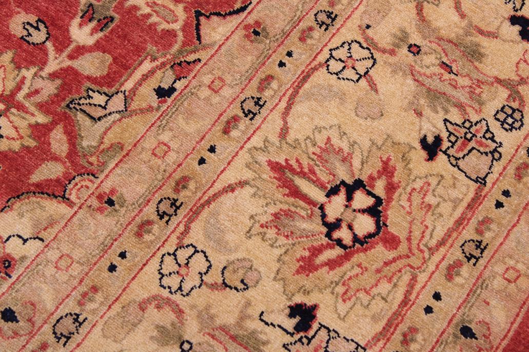 handmade Traditional Lahore Rust Tan Hand Knotted RECTANGLE 100% WOOL area rug 9'X12'