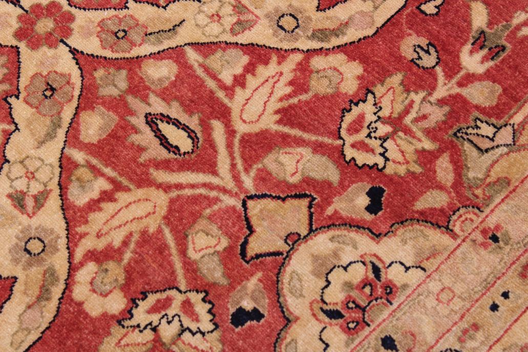 handmade Traditional Lahore Rust Tan Hand Knotted RECTANGLE 100% WOOL area rug 9'X12'