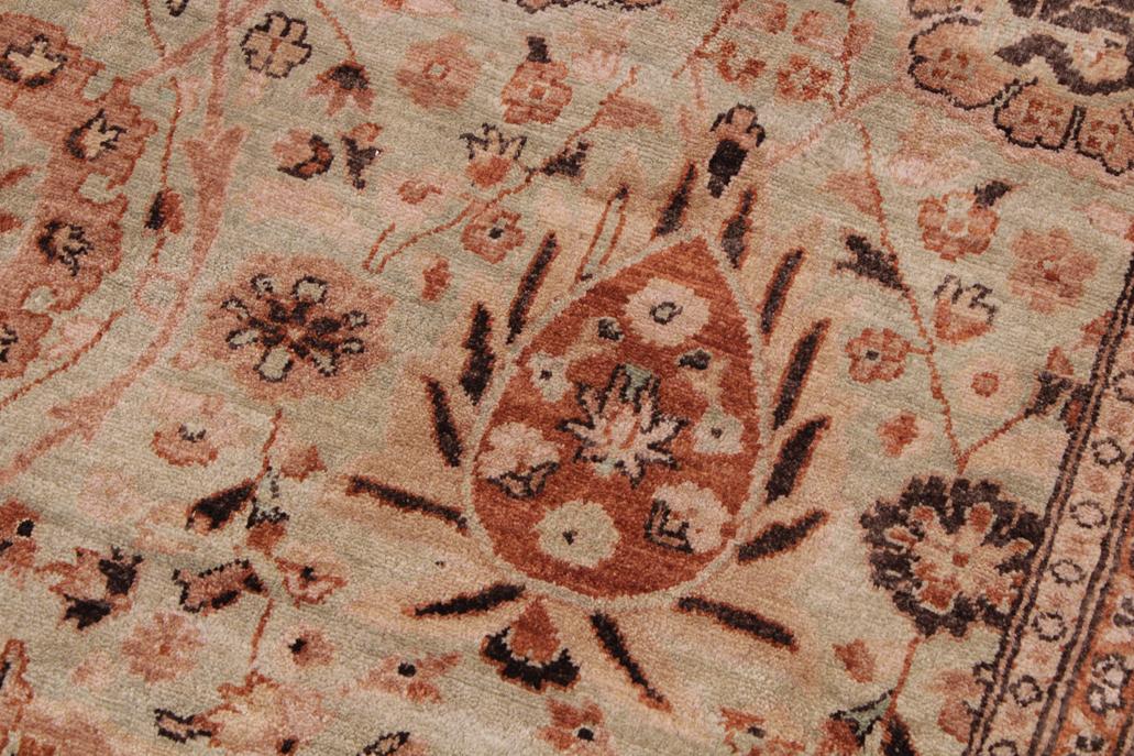 handmade Transitional Kafkaz Lt. Green Copper Hand Knotted RECTANGLE 100% WOOL area rug 9'X12'