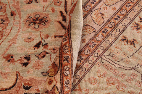 handmade Traditional Kafkaz Lt. Green Copper Hand Knotted RECTANGLE 100% WOOL area rug 9' x 12'