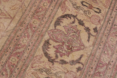 handmade Traditional Lahore Lt. Tan Lt. Gold Hand Knotted RECTANGLE 100% WOOL area rug 9'X12'
