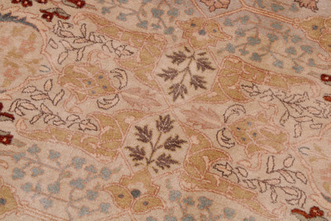 handmade Traditional Lahore Beige Lt. Blue Hand Knotted RECTANGLE 100% WOOL area rug 9' x 12'