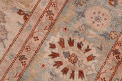 handmade Transitional Lahore Beige Lt. Blue Hand Knotted RECTANGLE 100% WOOL area rug 9'X12'