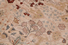 handmade Transitional Lahore Beige Lt. Blue Hand Knotted RECTANGLE 100% WOOL area rug 9'X12'