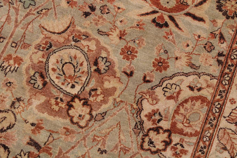 handmade Transitional  Lt. Green Copper Hand Knotted RECTANGLE 100% WOOL area rug 9'X12'