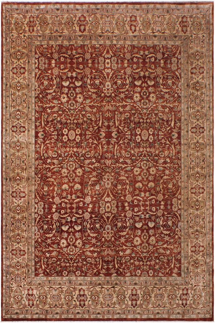 handmade Transitional Lahore Copper Beige Hand Knotted RECTANGLE 100% WOOL area rug 9'X12'