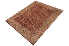 handmade Transitional Lahore Copper Beige Hand Knotted RECTANGLE 100% WOOL area rug 9'X12'