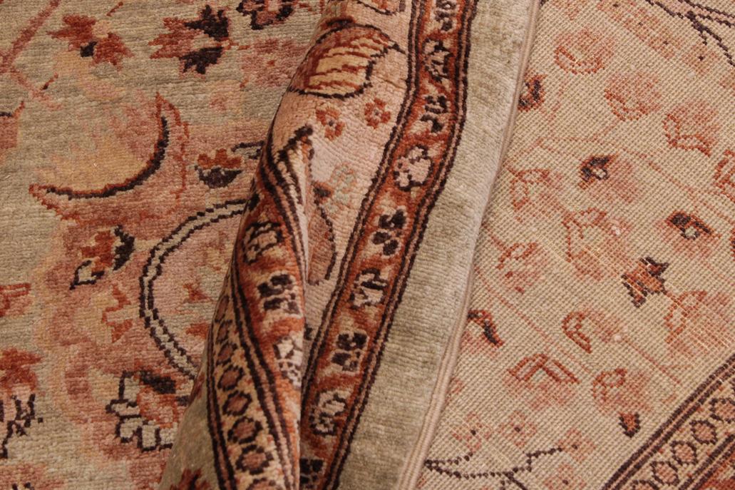 handmade Traditional  Lt. Green Lt. Green Hand Knotted RECTANGLE 100% WOOL area rug 9'X12'