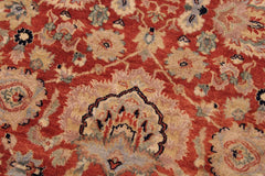 handmade Traditional Lahore Rust Tan Hand Knotted RECTANGLE 100% WOOL area rug 9'X12'
