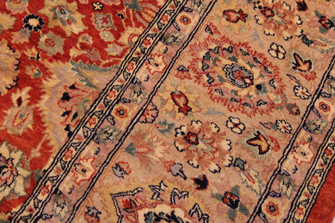 handmade Traditional Lahore Rust Tan Hand Knotted RECTANGLE 100% WOOL area rug 9' x 12'
