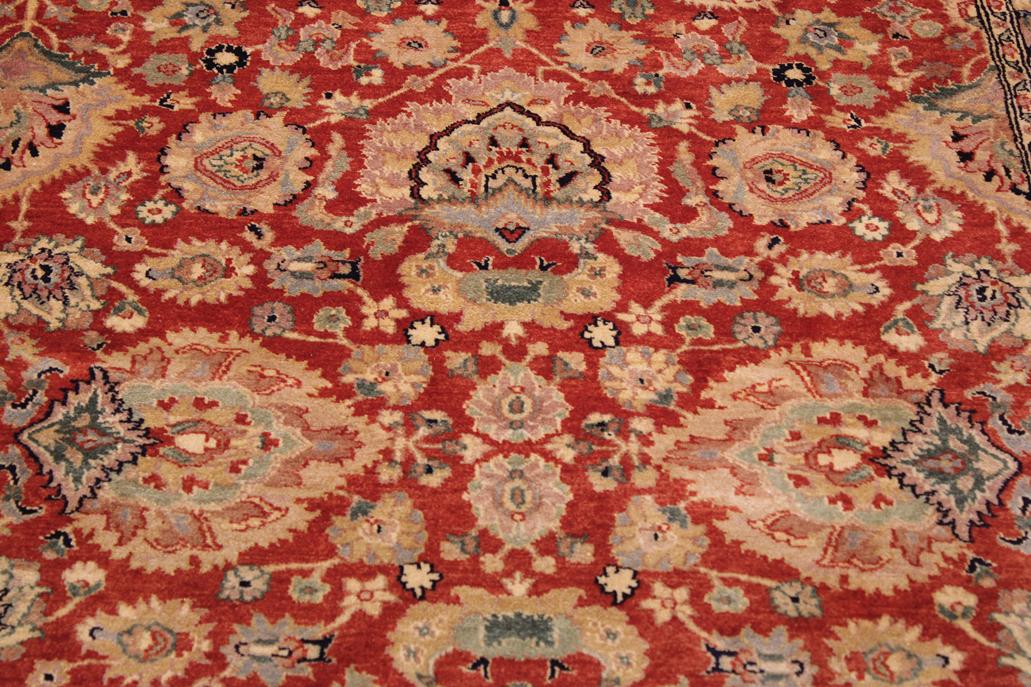 handmade Traditional Lahore Rust Tan Hand Knotted RECTANGLE 100% WOOL area rug 9'X12'