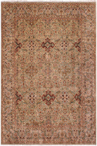 handmade Traditional  Lt. Green Lt. Green Hand Knotted RECTANGLE 100% WOOL area rug 9'X12'