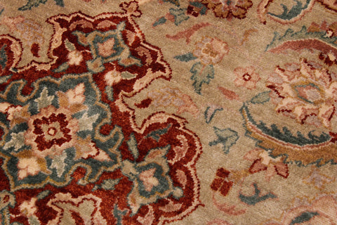 handmade Transitional  Lt. Green Lt. Green Hand Knotted RECTANGLE 100% WOOL area rug 9' x 12'