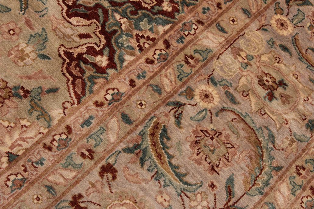 handmade Traditional  Lt. Green Lt. Green Hand Knotted RECTANGLE 100% WOOL area rug 9'X12'