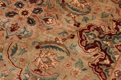 handmade Transitional  Lt. Green Lt. Green Hand Knotted RECTANGLE 100% WOOL area rug 9' x 12'