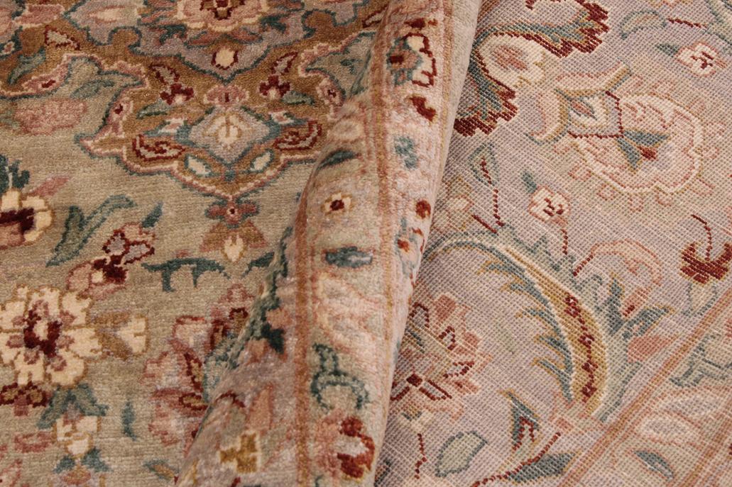 handmade Traditional  Lt. Green Lt. Green Hand Knotted RECTANGLE 100% WOOL area rug 9'X12'