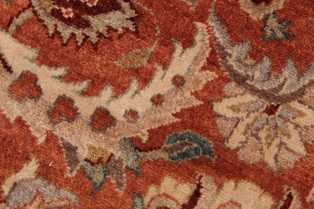 handmade Traditional  Rust Lt. Green Hand Knotted RECTANGLE 100% WOOL area rug 9'X12'