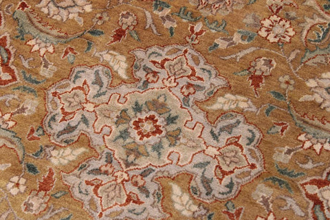 handmade Traditional  Gold Rust Hand Knotted RECTANGLE 100% WOOL area rug 9'X12'