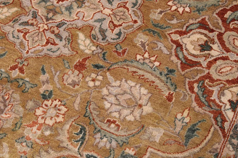 handmade Traditional  Gold Rust Hand Knotted RECTANGLE 100% WOOL area rug 9'X12'