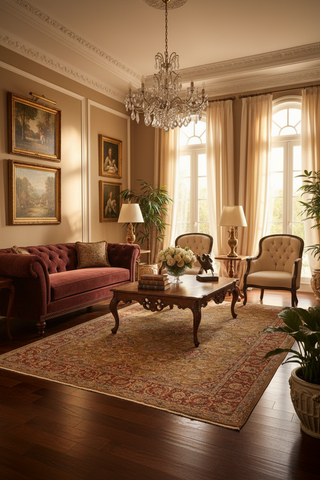 handmade Traditional  Gold Rust Hand Knotted RECTANGLE 100% WOOL area rug 9'X12'