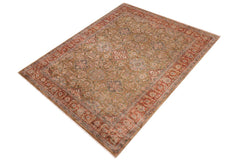 handmade Traditional  Gold Rust Hand Knotted RECTANGLE 100% WOOL area rug 9'X12'