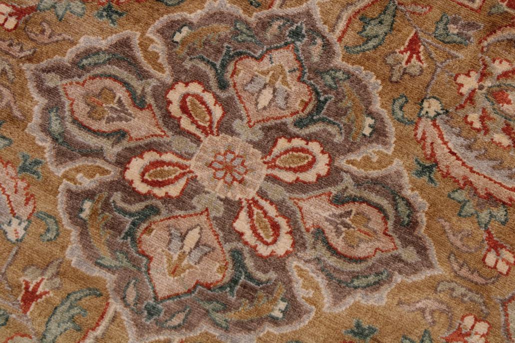 handmade Traditional  Gold Rust Hand Knotted RECTANGLE 100% WOOL area rug 9'X12'