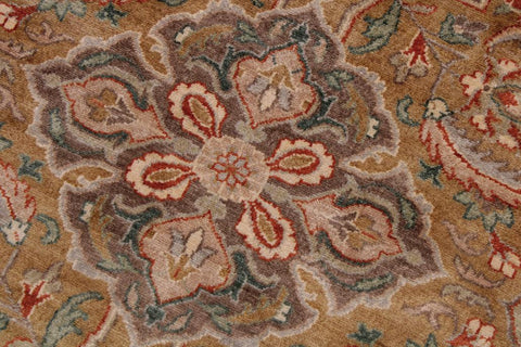 handmade Traditional  Gold Rust Hand Knotted RECTANGLE 100% WOOL area rug 9'X12'