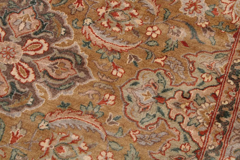 handmade Traditional  Gold Rust Hand Knotted RECTANGLE 100% WOOL area rug 9'X12'