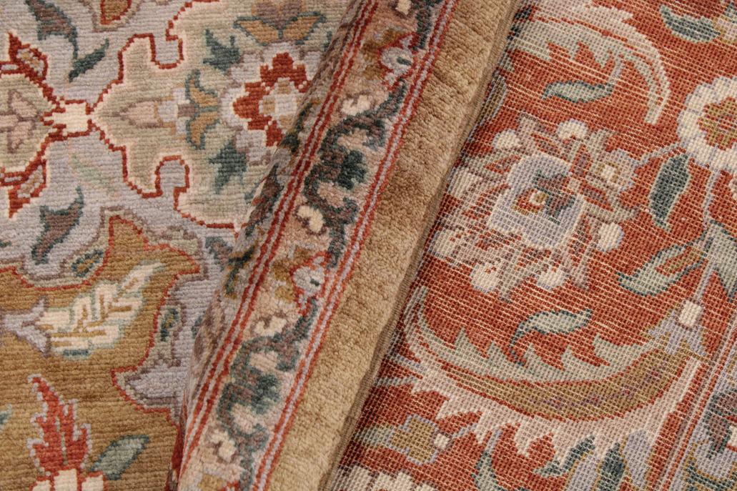 handmade Traditional  Gold Rust Hand Knotted RECTANGLE 100% WOOL area rug 9'X12'