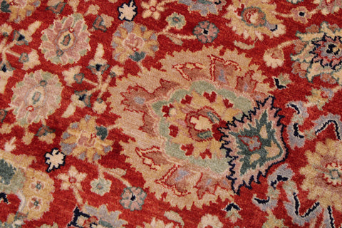 handmade Traditional Lahore Rust Tan Hand Knotted RECTANGLE 100% WOOL area rug 9' x 12'