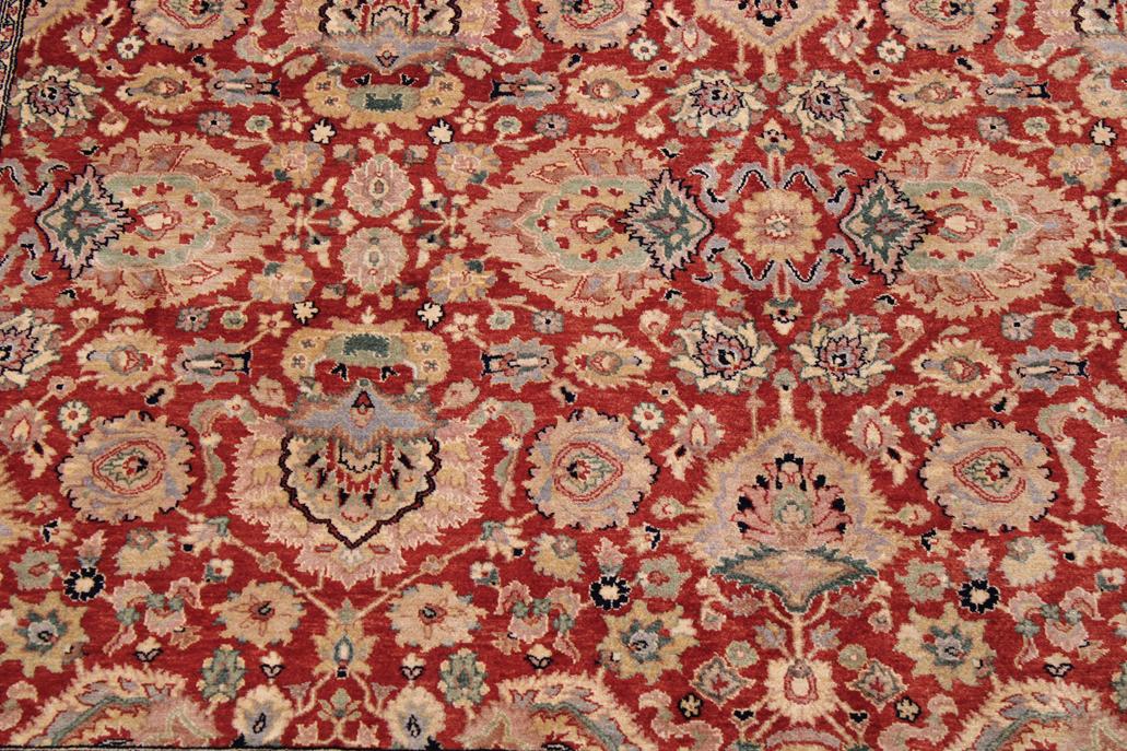 handmade Transitional Lahore Rust Tan Hand Knotted RECTANGLE 100% WOOL area rug 9'X12'