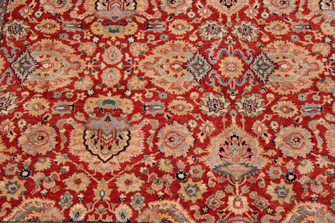 handmade Traditional Lahore Rust Tan Hand Knotted RECTANGLE 100% WOOL area rug 9' x 12'