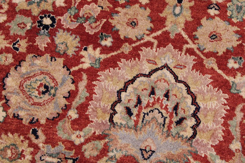 handmade Transitional Lahore Rust Tan Hand Knotted RECTANGLE 100% WOOL area rug 9'X12'