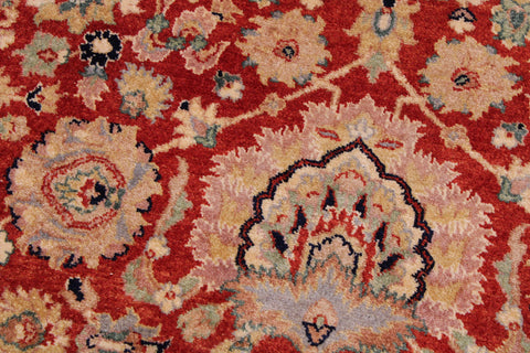 handmade Traditional Lahore Rust Tan Hand Knotted RECTANGLE 100% WOOL area rug 9' x 12'