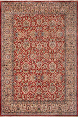 handmade Transitional Lahore Rust Tan Hand Knotted RECTANGLE 100% WOOL area rug 9'X12'