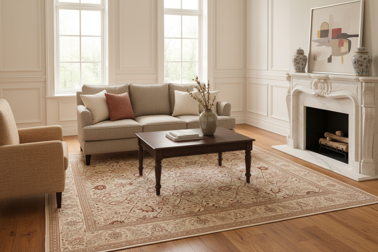 handmade Traditional Kafkaz Gold Lt. Tan Hand Knotted RECTANGLE 100% WOOL area rug 9'X12'