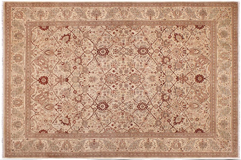 handmade Traditional Kafkaz Gold Lt. Tan Hand Knotted RECTANGLE 100% WOOL area rug 9'X12'