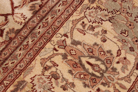 handmade Traditional  Tan Lt. Tan Hand Knotted RECTANGLE 100% WOOL area rug 9'X12'