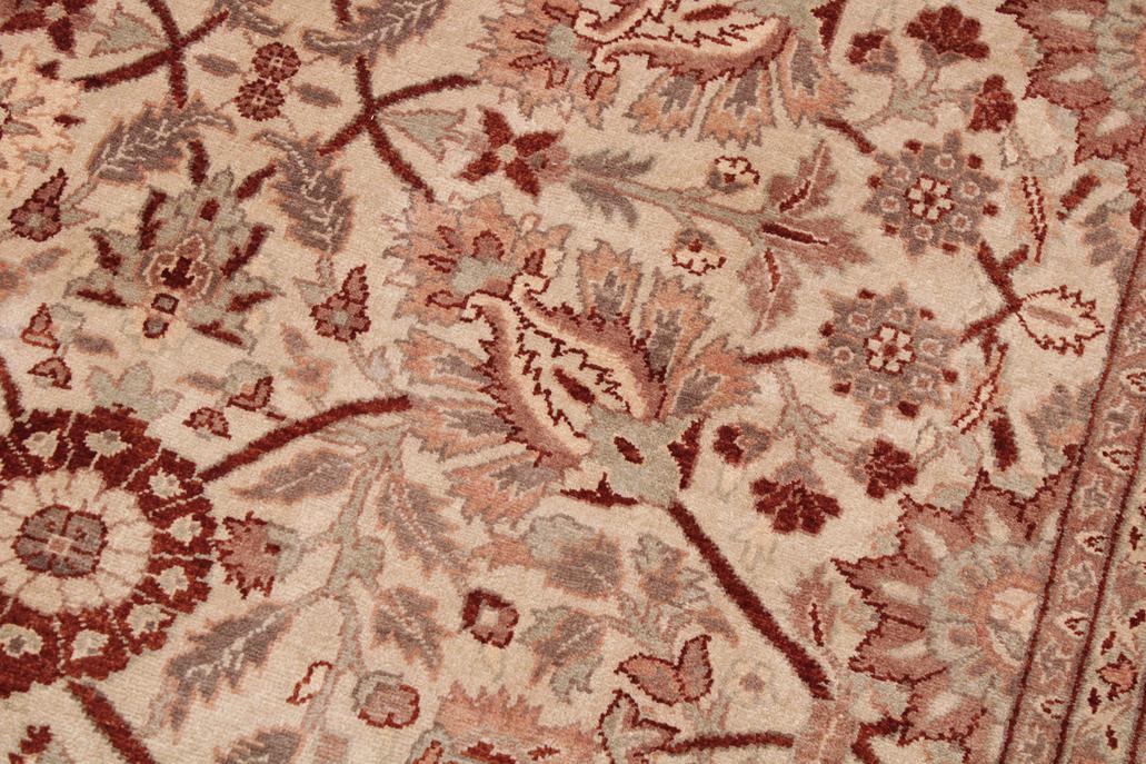 handmade Traditional  Ivory Copper Hand Knotted RECTANGLE 100% WOOL area rug 9'X12'