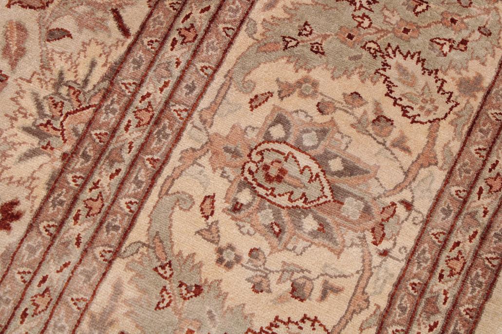 handmade Traditional  Ivory Copper Hand Knotted RECTANGLE 100% WOOL area rug 9'X12'