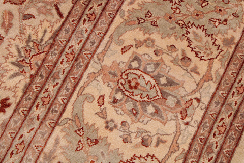 handmade Traditional  Ivory Copper Hand Knotted RECTANGLE 100% WOOL area rug 9' x 12'
