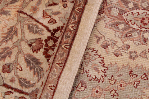 handmade Traditional  Ivory Copper Hand Knotted RECTANGLE 100% WOOL area rug 9' x 12'