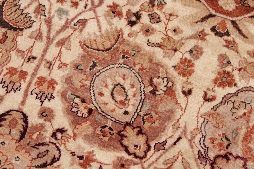 handmade Traditional  Beige Copper Hand Knotted RECTANGLE 100% WOOL area rug 9'X12'