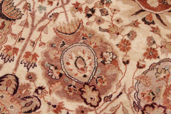 handmade Traditional  Beige Copper Hand Knotted RECTANGLE 100% WOOL area rug 9'X12'